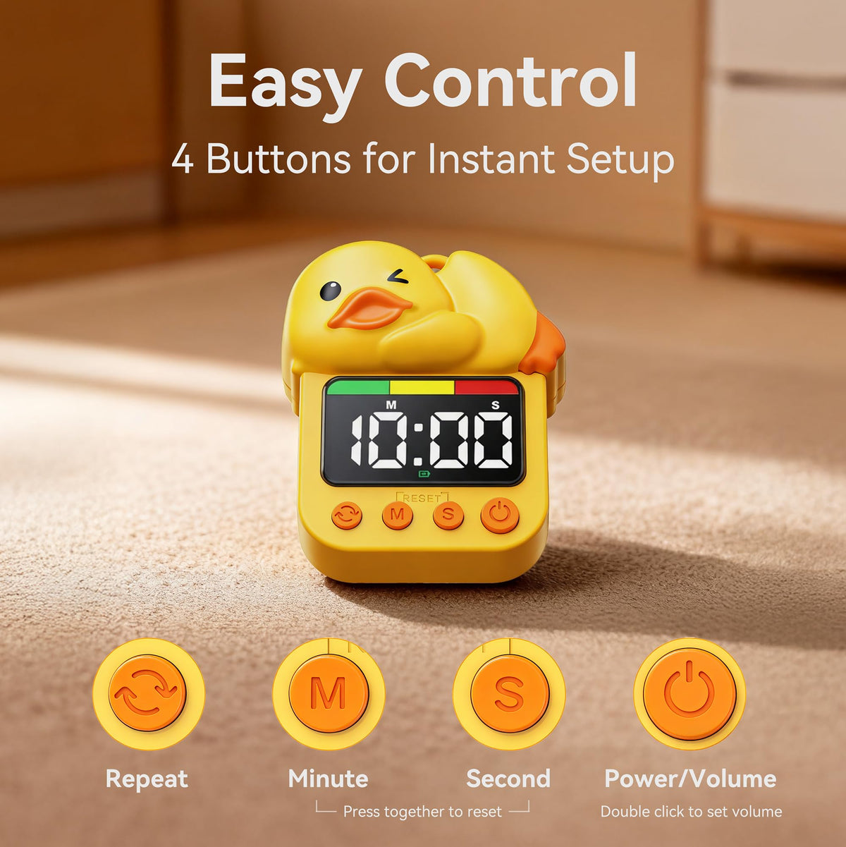 Dolidream USB-rechargeable timer stays powered with convenient charging.