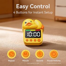 Dolidream USB-rechargeable timer stays powered with convenient charging.