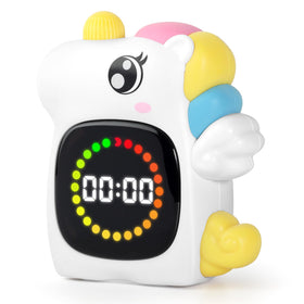 DoliWish unicorn visual timer front view with clear progress for kid routines.