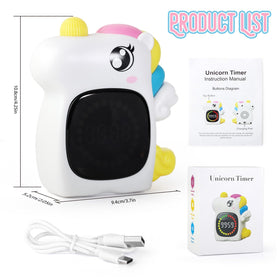 DoliWish visual timer with unicorn design, gift-ready for birthdays or back-to-school.