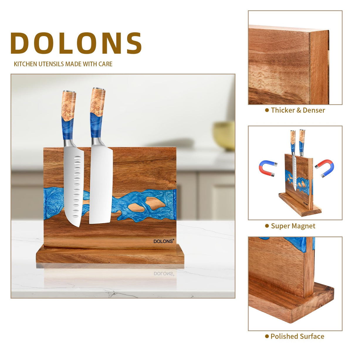 DOLONS gift-ready knife holder ideal for new homes and chefs.