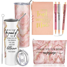 Domensi 6-piece gift tumbler with straw for employee appreciation.