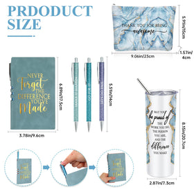 Domensi canvas makeup bag in blue offers sturdy storage for cosmetics on the go.