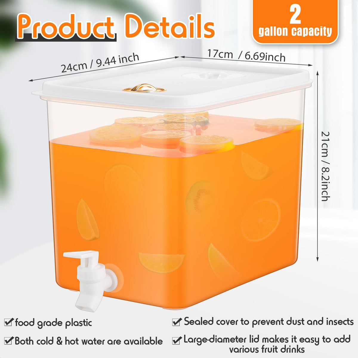 Domensi leak-proof lid and washers prevent spills during service