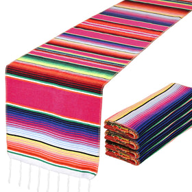 DomeStar Fiesta Runner with vibrant serape stripes on a table.