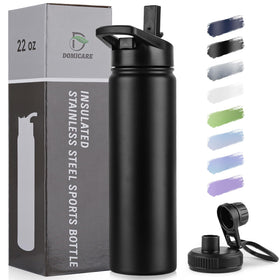 DOMICARE insulated bottle 22oz keeps drinks at optimal temperature on the go