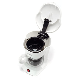 Dominion 4-Cup coffeemaker removable filter basket for quick cleanup