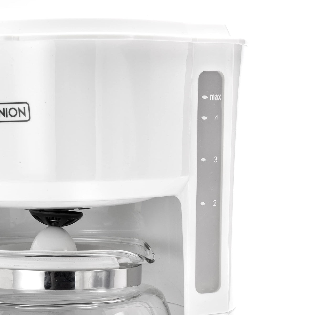 Dominion 4-Cup coffeemaker stay-warm plate keeps coffee warm after brewing