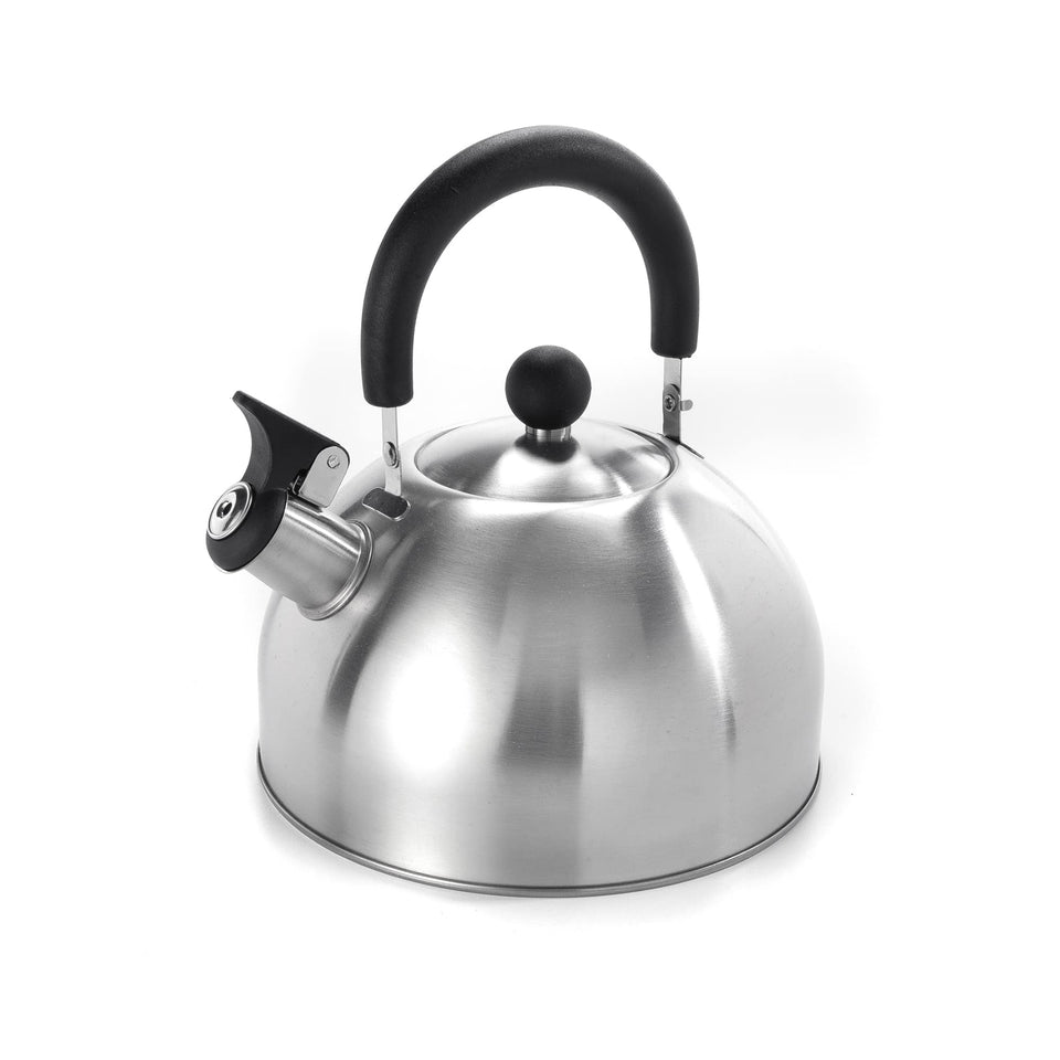Dominion tea kettle pours smoothly for fast, hot water on the stove.