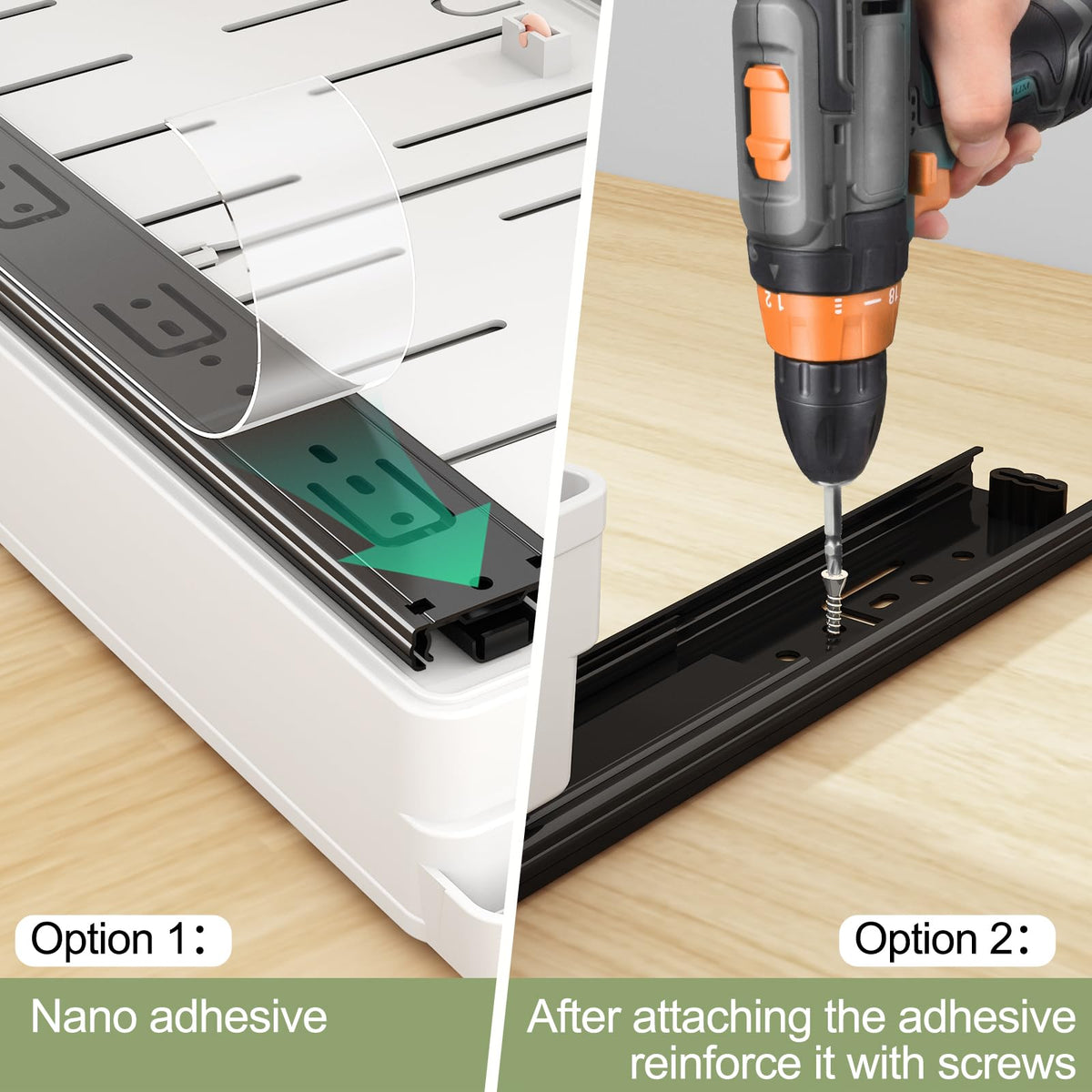 DOMNIU easy installation with nano film or screws for secure setup