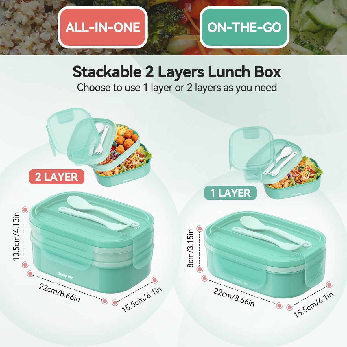Dompion Bento Box microwave-safe feature for quick reheating.