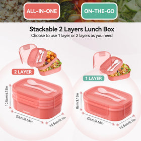 Dompion two-layer design stacks neatly for portable meals