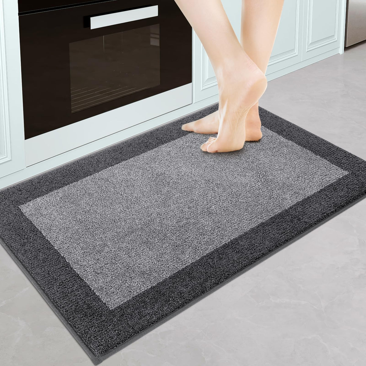 DOMUSTEX machine-washable kitchen rug 24x36 for easy cleaning and daily use.