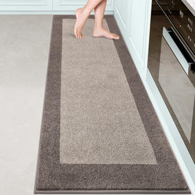 DOMUSTEX machine-washable kitchen rug 24x84 with soft, absorbent fibers for spill-prone areas