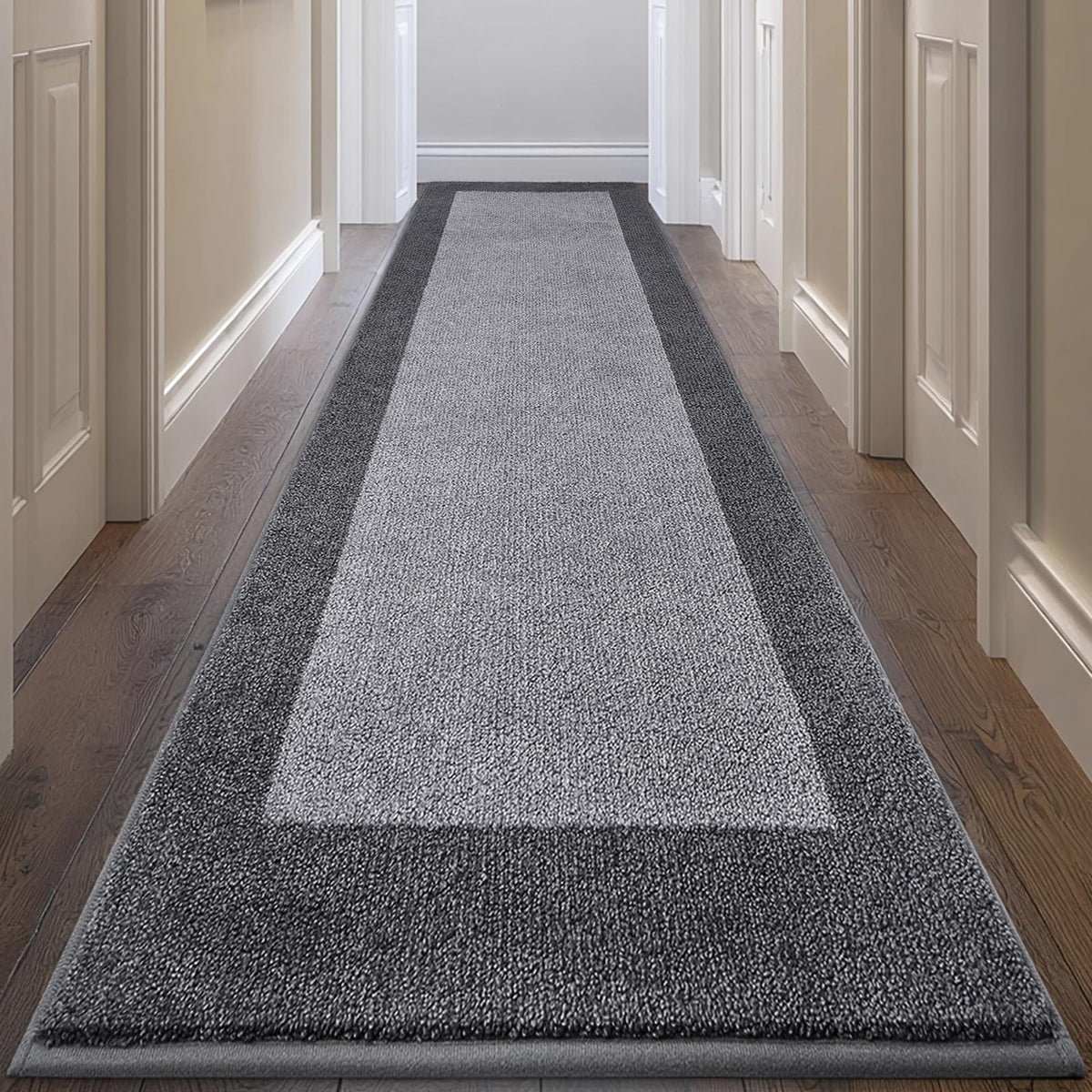 DOMUSTEX machine washable runner close-up showcases soft fibers and quick absorbency
