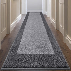 DOMUSTEX machine washable runner close-up showcases soft fibers and quick absorbency