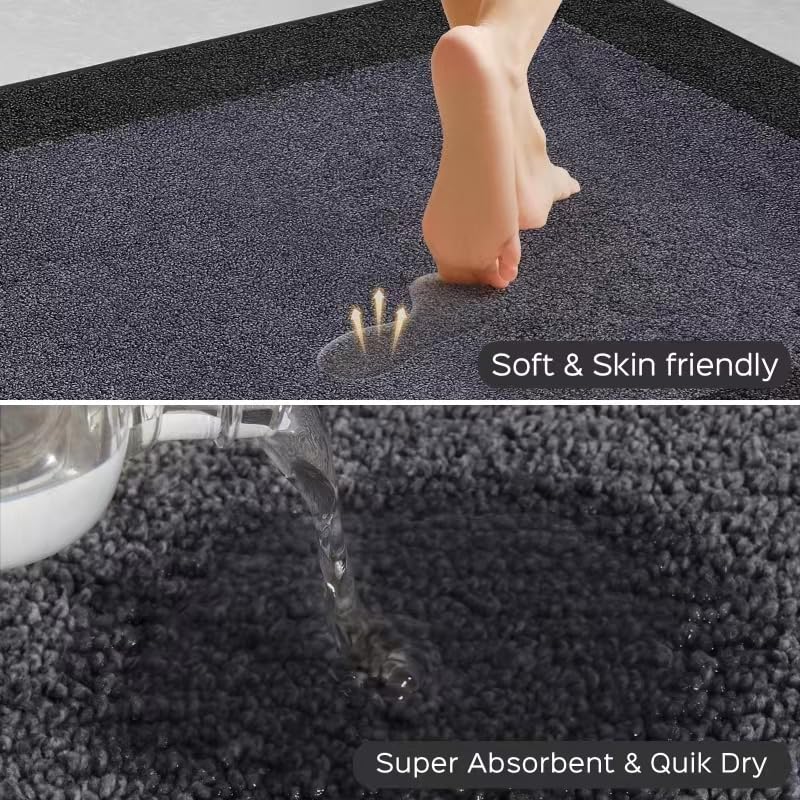 DOMUSTEX rug features an absorbent surface to handle spills quickly.