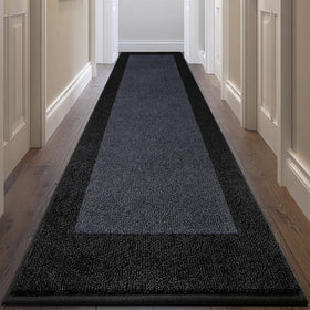 DOMUSTEX machine washable runner rug shows soft plush texture for cozy kitchens.