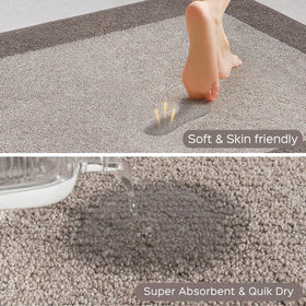 DOMUSTEX non-slip kitchen mat with rubber backing for secure footing on slick floors