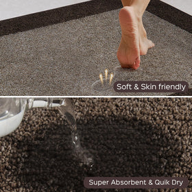 Domustex non-slip kitchen mats provide secure footing with waterproof backing.