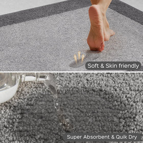 DOMUSTEX rug with non-slip backing provides stable footing on smooth floors.