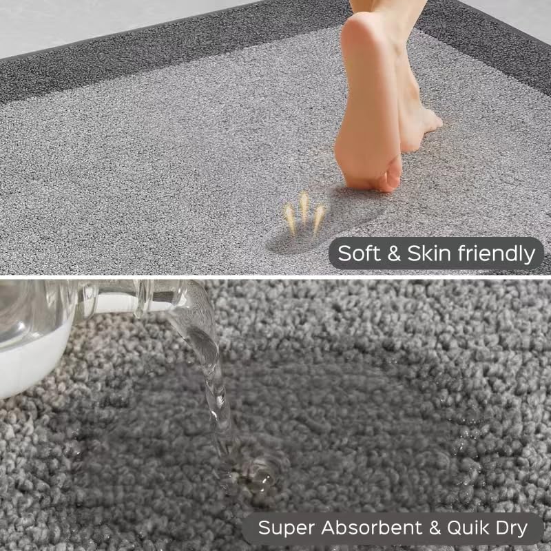 DOMUSTEX runner rug with non-slip backing provides safe footing on slick floors.