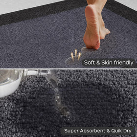 DOMUSTEX texture closeup reveals soft, plush fibers for comfortable footing.