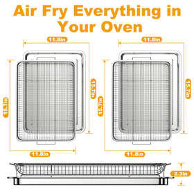 DONGULI air fryer basket 360-degree heat for even browning.