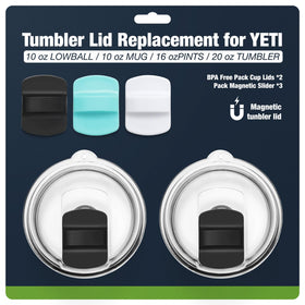 Donkiyana 20 oz tumbler lid showing YETI compatibility for secure, spill-free use