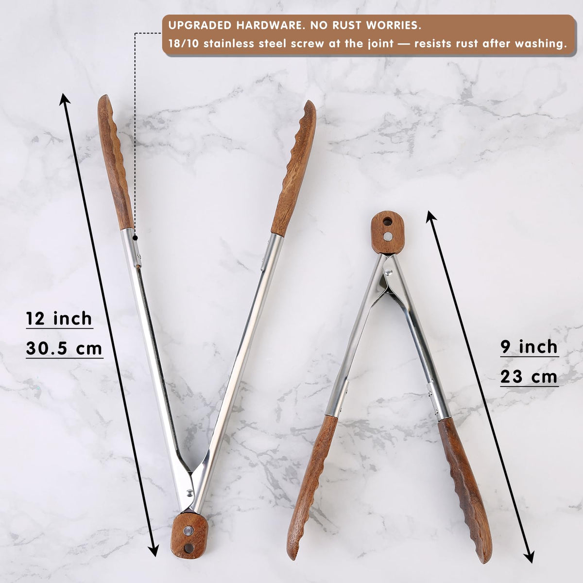 Donxote 12-inch heat-resistant tongs ideal for grilling and handling hot foods