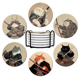 Dooke coasters with absorbent ceramic surface prevent moisture rings.