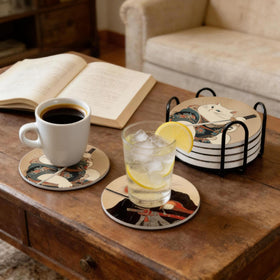 Dooke coasters set of six provides practical home protection.