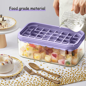 Dooonly purple tray with included scoop and container for neat stacking.