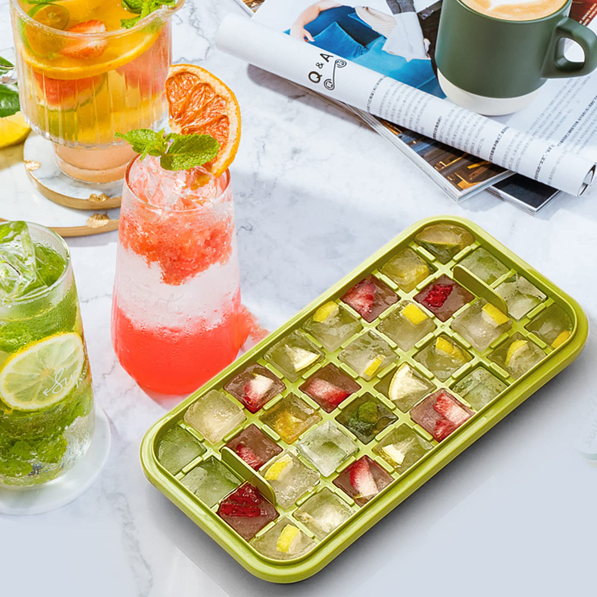 Doonly freezer-friendly ice cube mold, easy to clean and store.