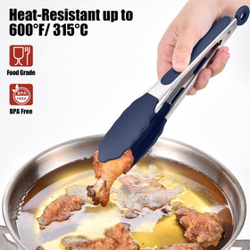 Doosu kitchen tongs ring pull lock for compact storage and easy locking