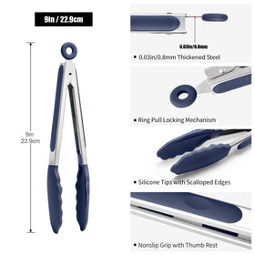 Doosu kitchen tongs stainless steel body ensures durability and rust resistance