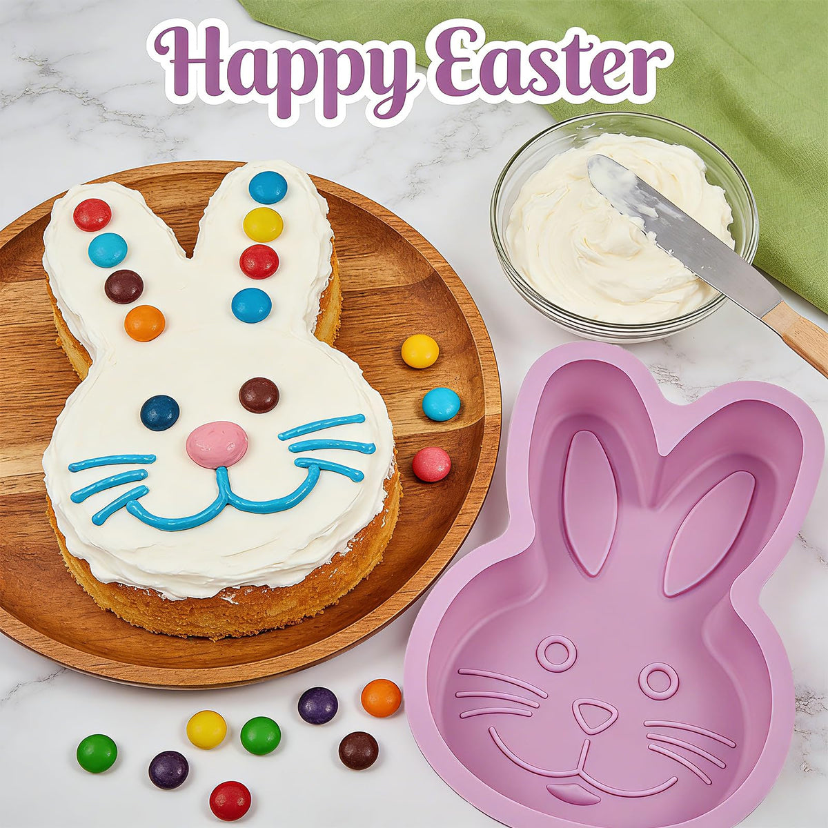 Dootafy dishwasher-safe bunny mold makes post-bake cleanup quick.