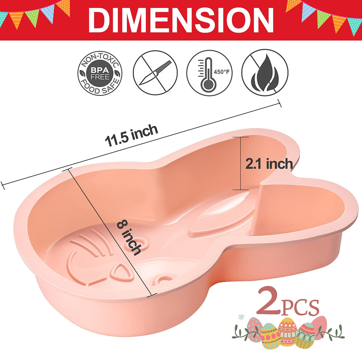 Dootafy easter bunny cake mold presenting ready-to-bake option for celebrations.