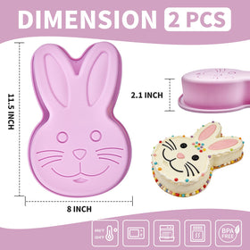 Dootafy large Easter bunny mold ideal for big cake layers.