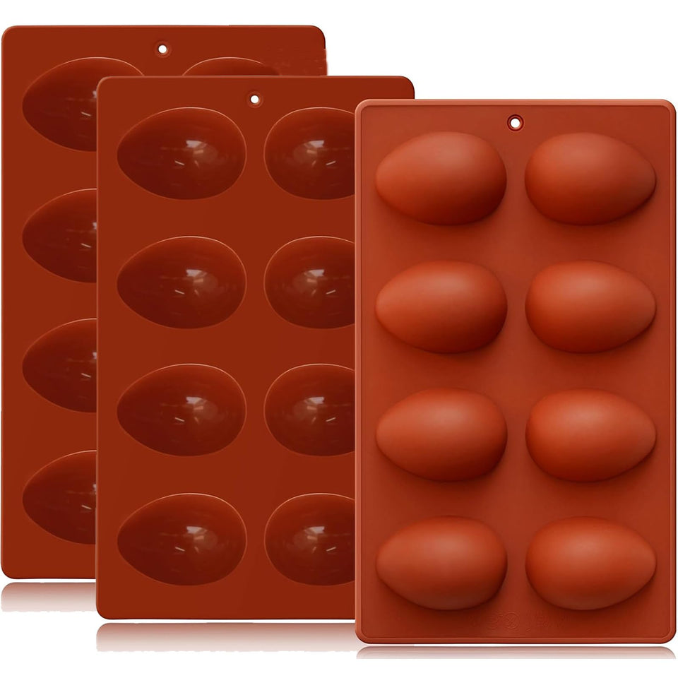 Dootafy silicone egg mold Easter 3pcs eight cavities for realistic vegan eggs