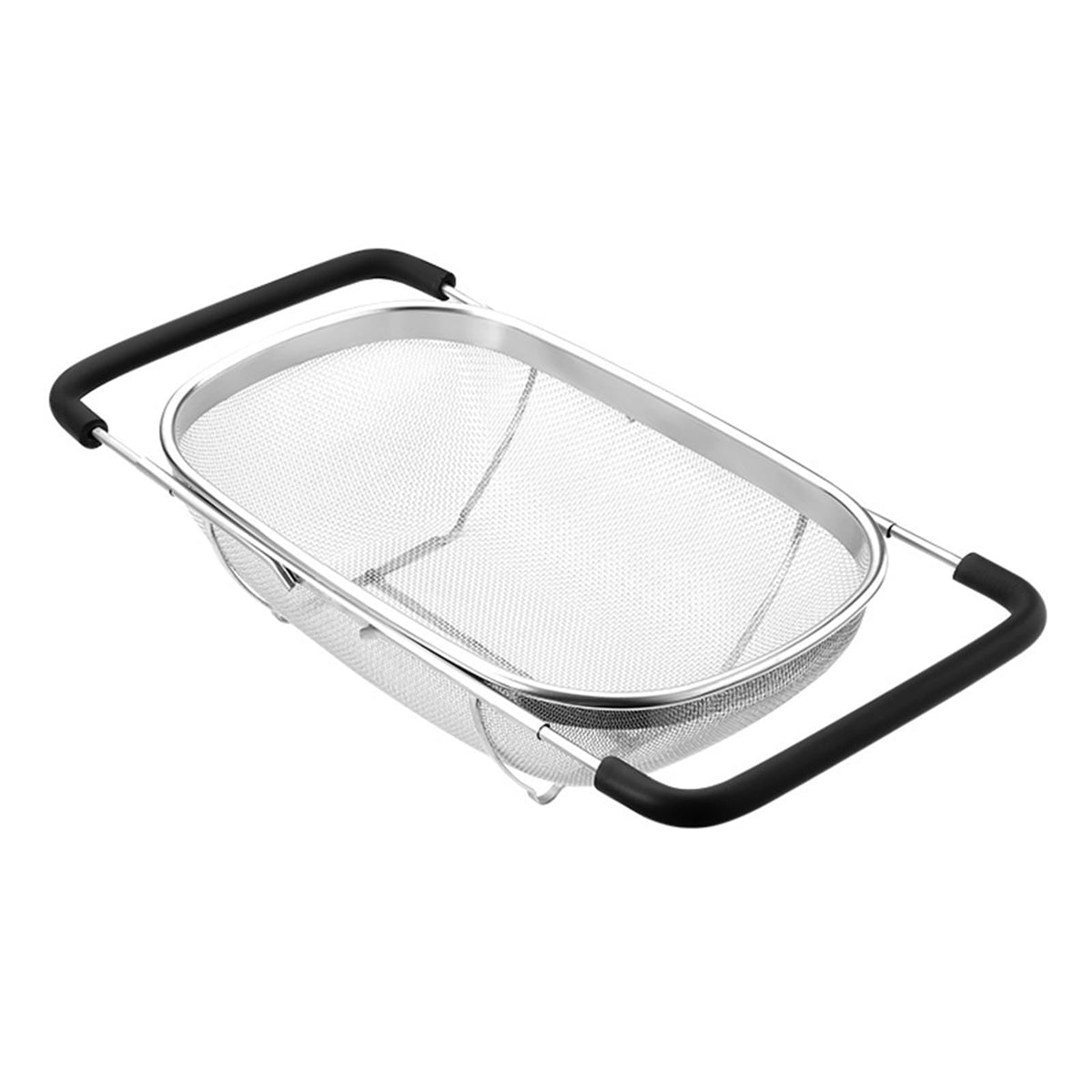 DOPMEP fine mesh colander over sink with 6-quart capacity for efficient draining