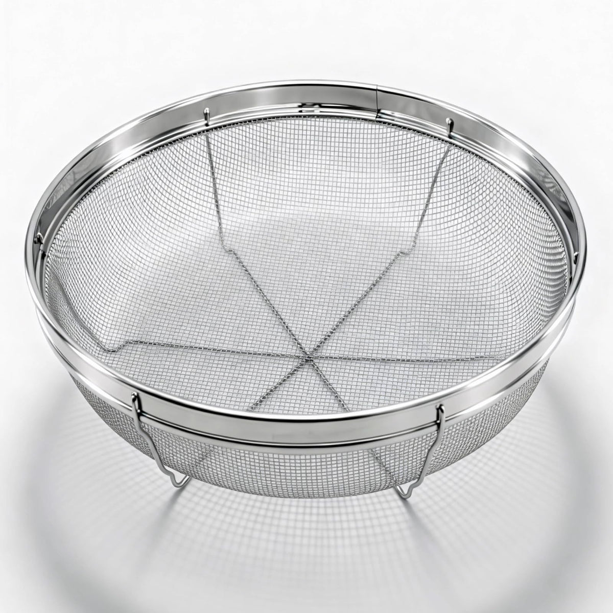 DOPMEP fine mesh strainer with nine-point-eight-four-inch diameter for fast draining.