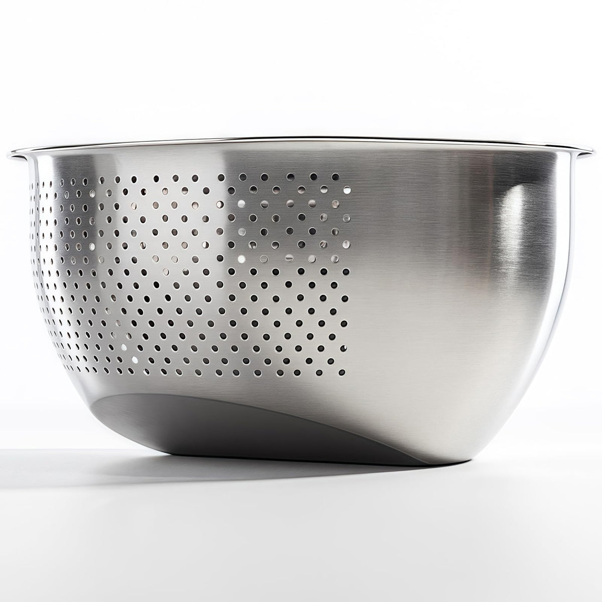 DOPMEP rice-washer-strainer-bowl for fast drainage of rice and rinsing produce.