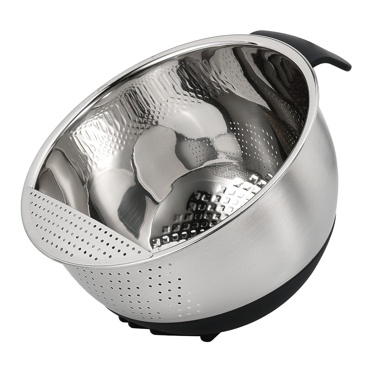 DOPMEP rice washing bowl with strainer for quick rinsing and drainage.