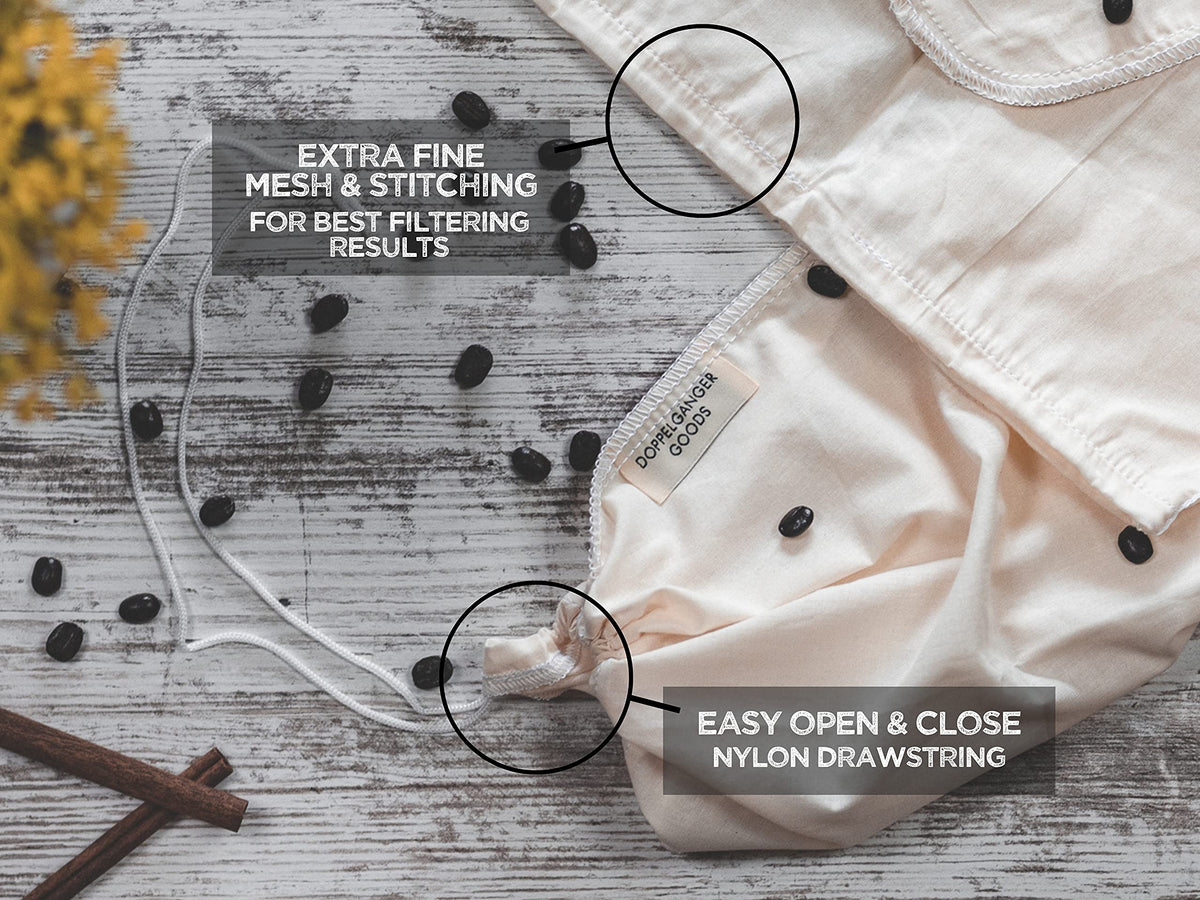 Doppeltree easy-open drawstring bag simplifies opening when wet for mess-free prep.