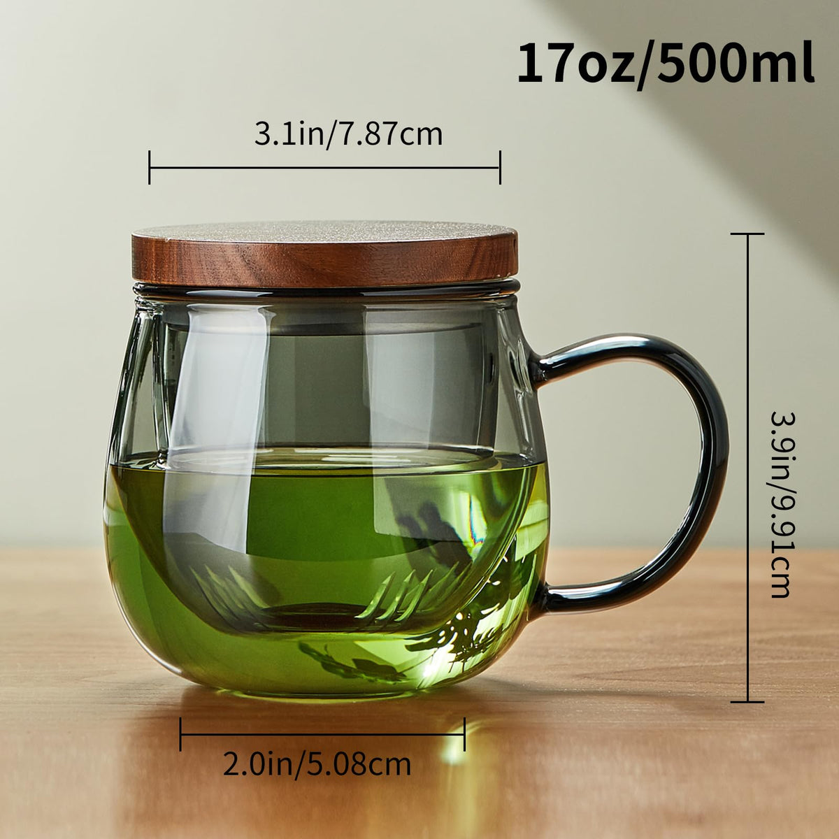 DOPUDO borosilicate glass teacup durable and heat resistant for daily use