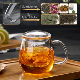 DOPUDO borosilicate teacup 520ml offers heat resistance and clarity