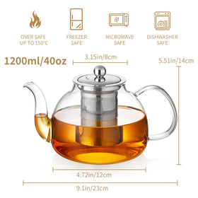 DOPUDO borosilicate teapot is stovetop safe for quick brews.