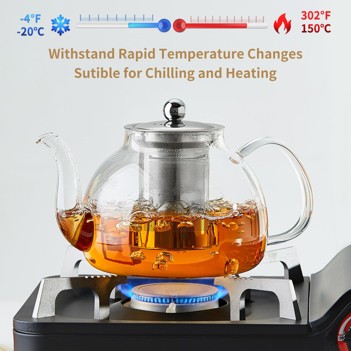 DOPUDO dishwasher-safe teapot simplifies post-brew cleaning.