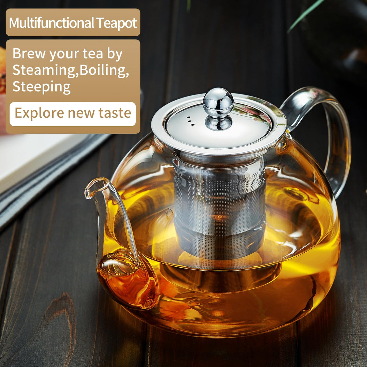 DOPUDO ergonomic handle and non-drip spout for smooth pouring.